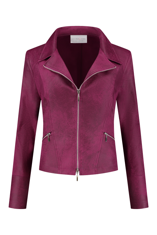 Blazer Zipper Biker Framboos 7288