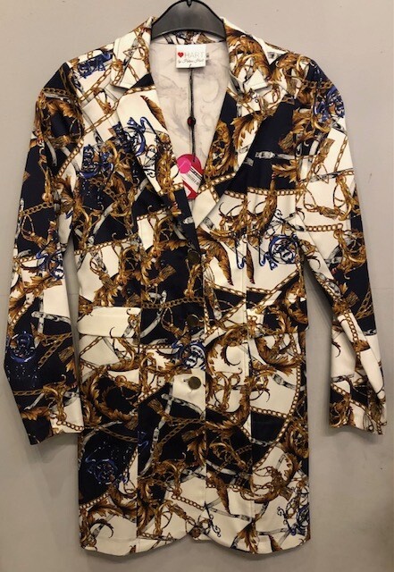 Blazer Tuxy Print Rocco Marine 7131