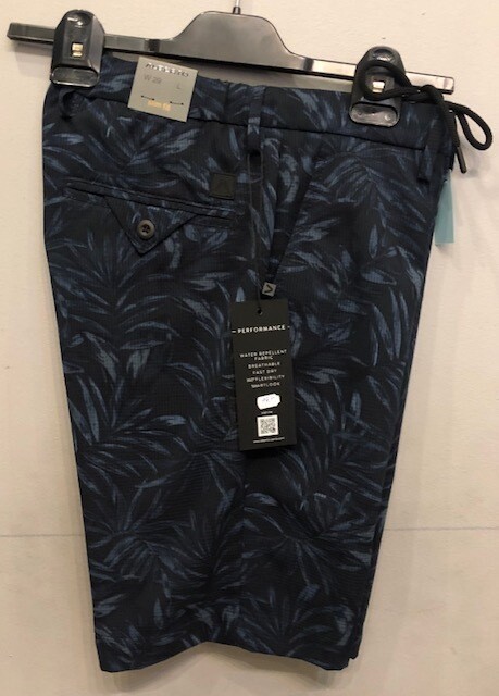 Alberto  Travel stof short Blauw gemelleerd