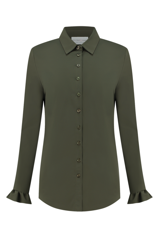 Blouse Megan Transfer Olijf 6045 Blouse Megan Transfer Olijf 6045
