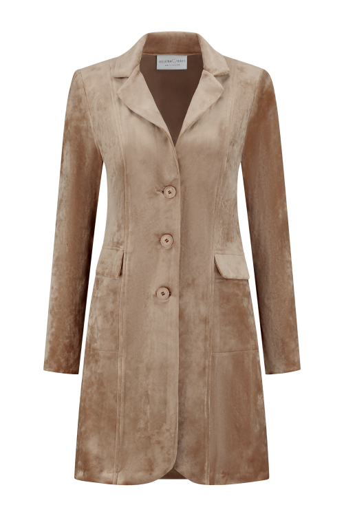 Blazer Velours  lang latte 7423
