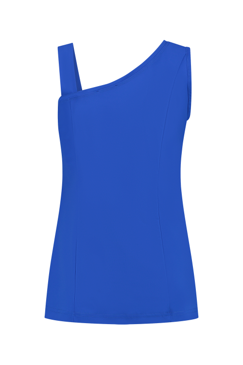Top One-Shoulder Trans Electric Blue 7579 Top One-Shoulder Trans Electric Blue 7579