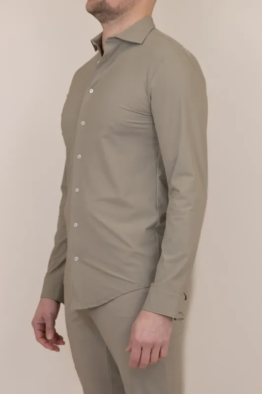 Overhemd lange mouw Neycko Taup Overhemd lange mouw Neycko Taup