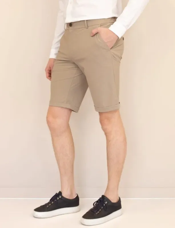 Heren korte broek transfer Taupe