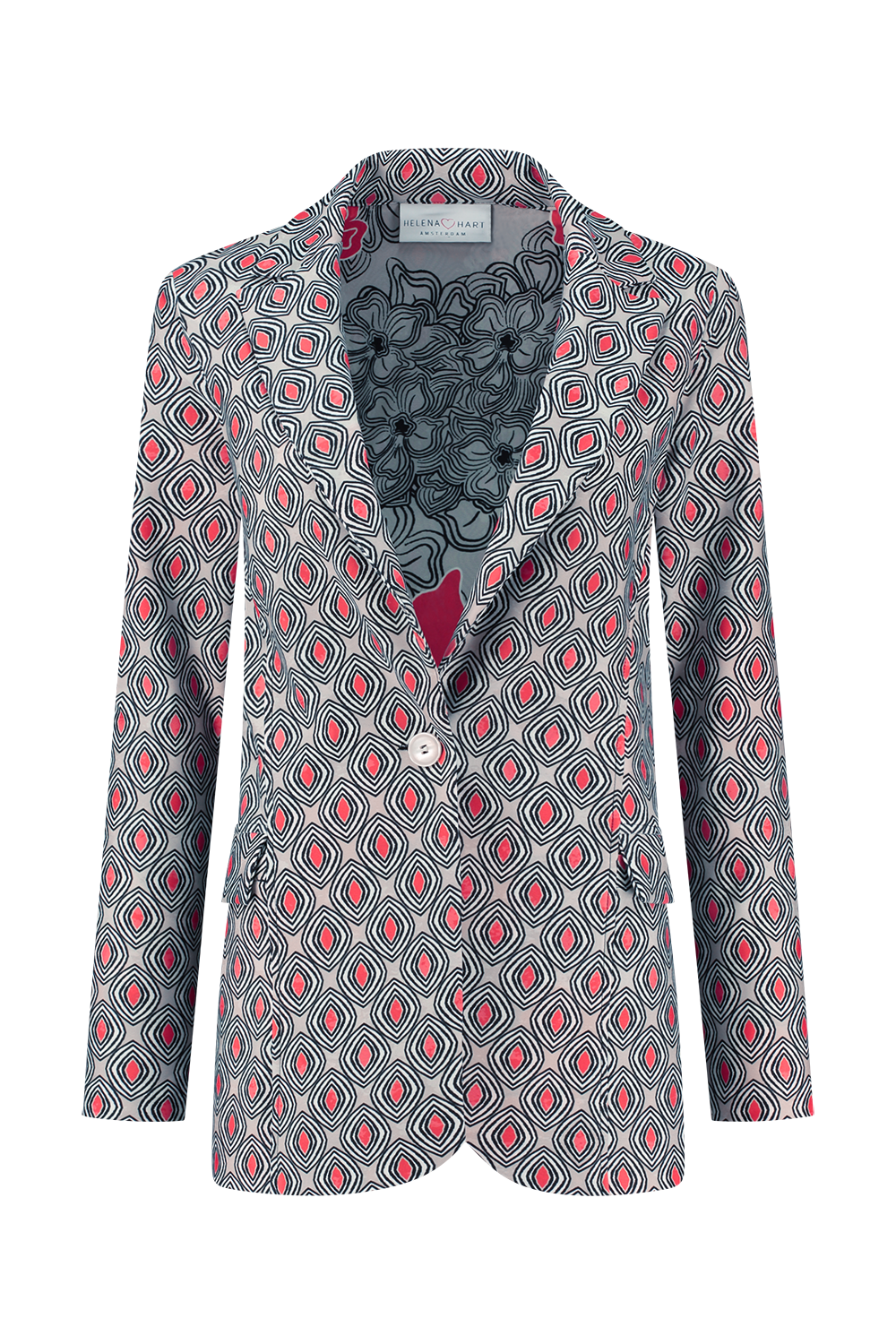 Blazer Jake Print Disc abrikoos 7531