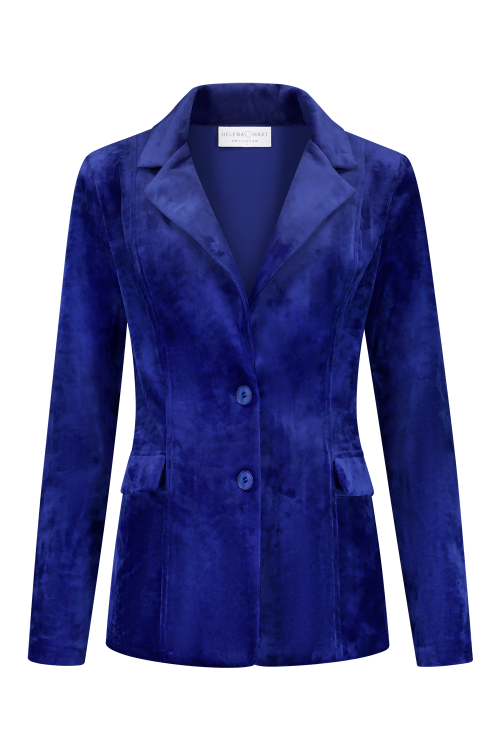 Blazer Velour Midi Uni Royal 7425