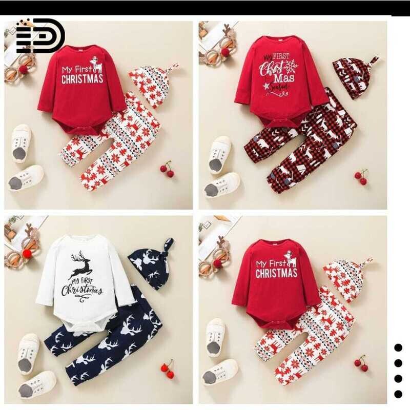 Christmas Outfit - My First Christmas Baby Boy Outfit Newborn 1st Christmas Clothes Xmas with Red Tutu Skirt