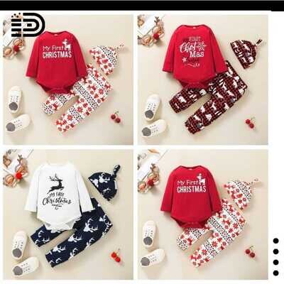 Christmas Outfit - My First Christmas Baby Boy Outfit Newborn 1st Christmas Clothes Xmas with Red Tutu Skirt