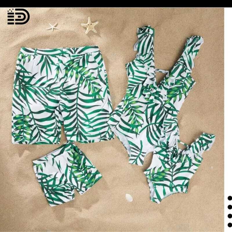Matching Family Swimwear - Leaves Print