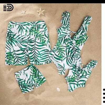 Matching Family Swimwear - Leaves Print