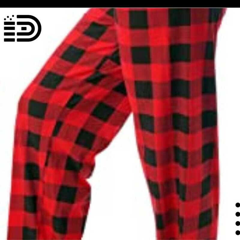 Christmas Pajamas Pants - Buffalo Plaid Adults  Only