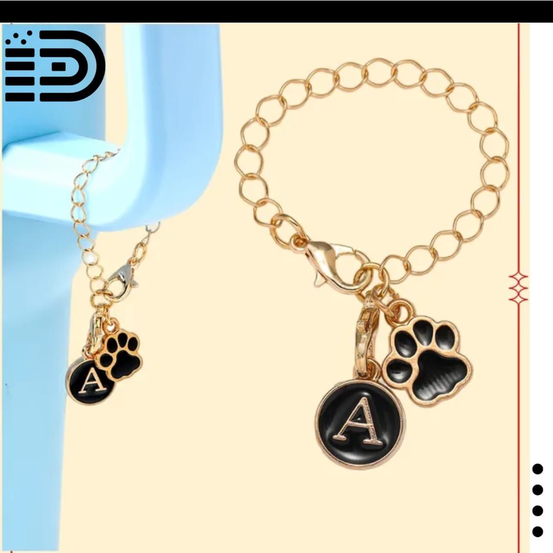 Black Letter Charm Accessories for Stanley Cups