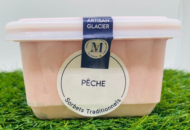 Pot sorbet plein fruits pêche (500 ml)