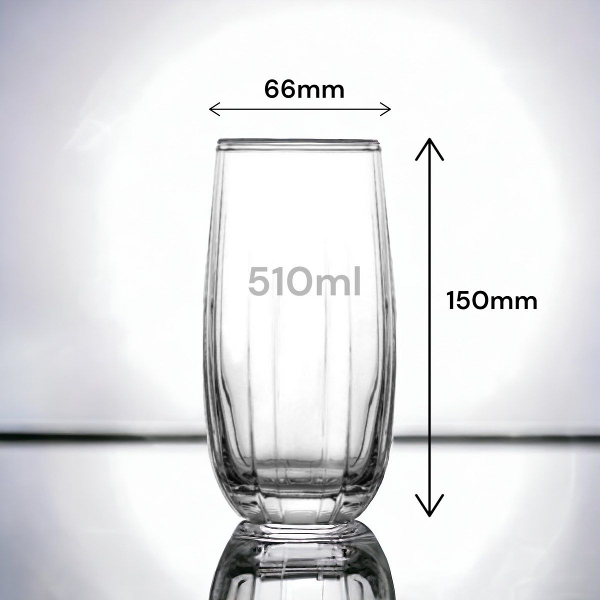 Чаши стаклени сет 6 парчиња големи 510ml