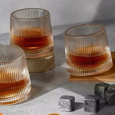 Чаши ротирачки стаклени 150ml сет 6 парчиња