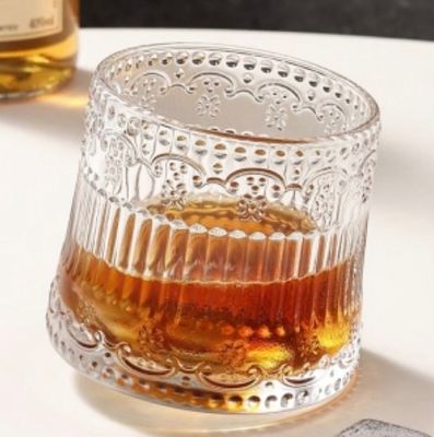 Чаши ротирачки стаклени Vintage 320ml сет 4 парчиња