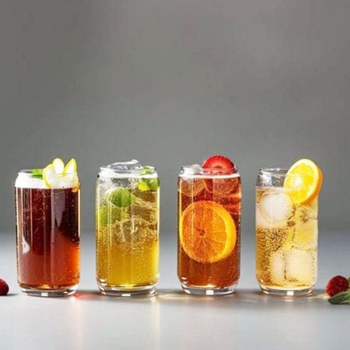 Стаклени чаши високи сет 4 парчиња 500ml