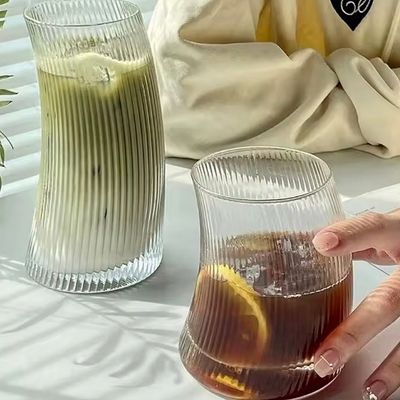 Стаклени чаши Line криви сет 4ри 325/500ml