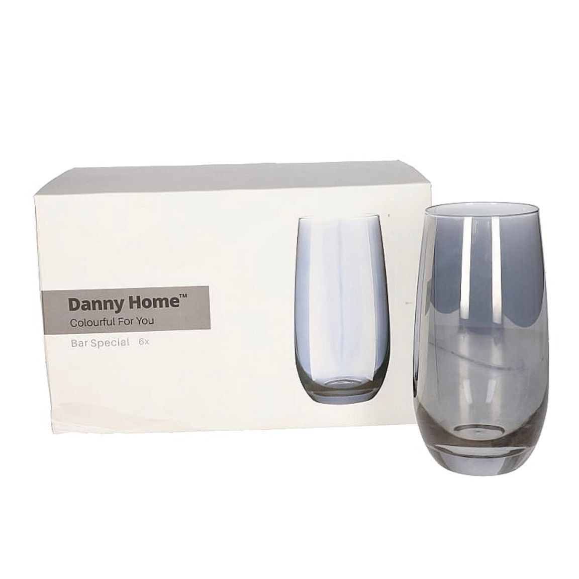 Стаклени чаши сиви Special 490ml сет 6 парчиња