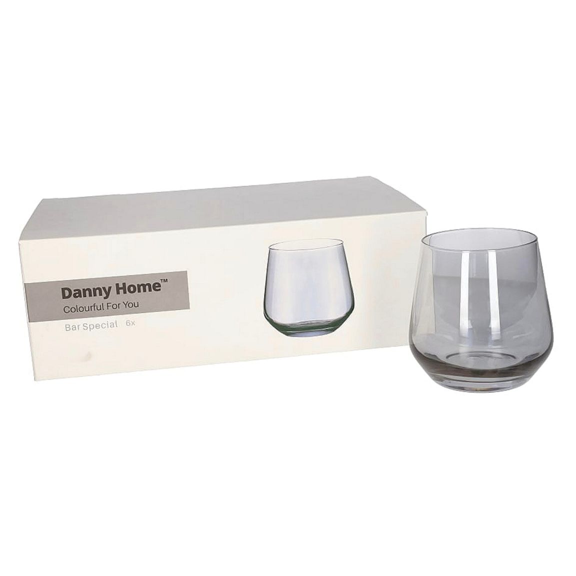 Стаклени чаши сиви Special 360ml сет 6 парчиња