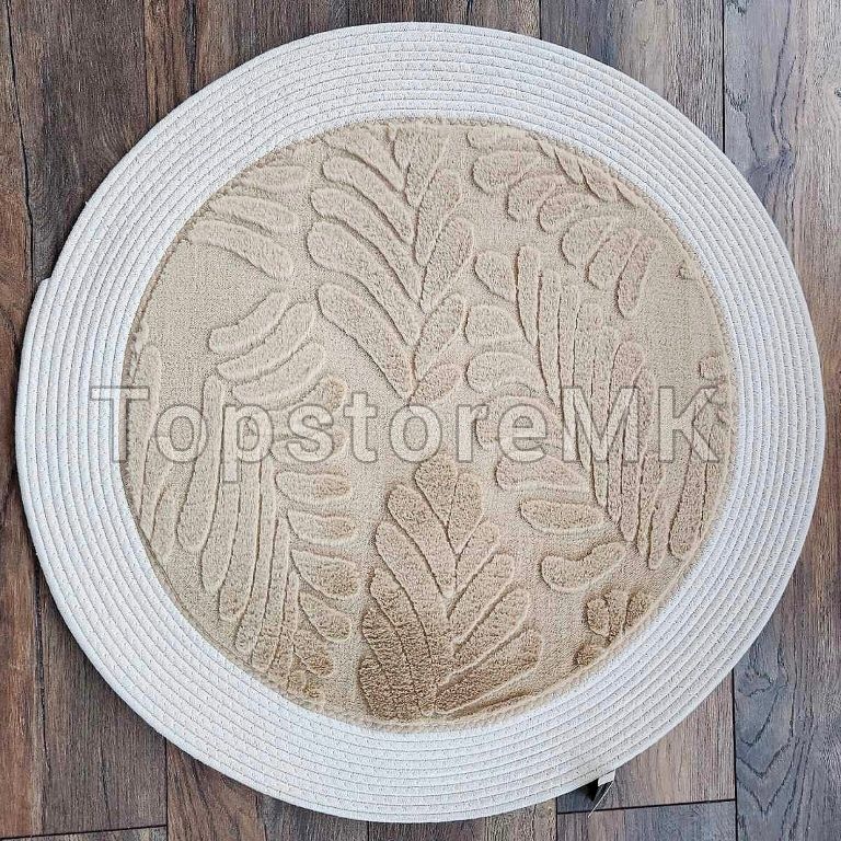 Патосник подлога округла кафена боја 80cm