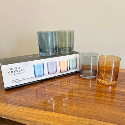 Стаклени чаши Multicolour Premium сет 4 парчиња 410ml