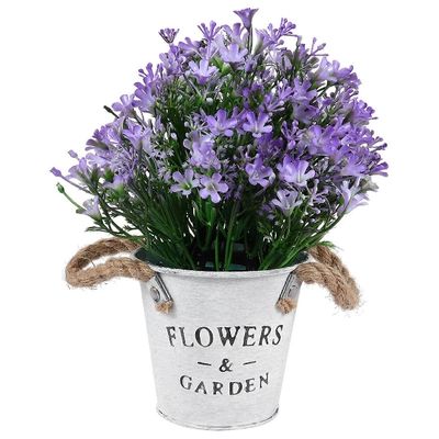 Вештачко цвеќе со саксија Campanula Violet 16x25cm