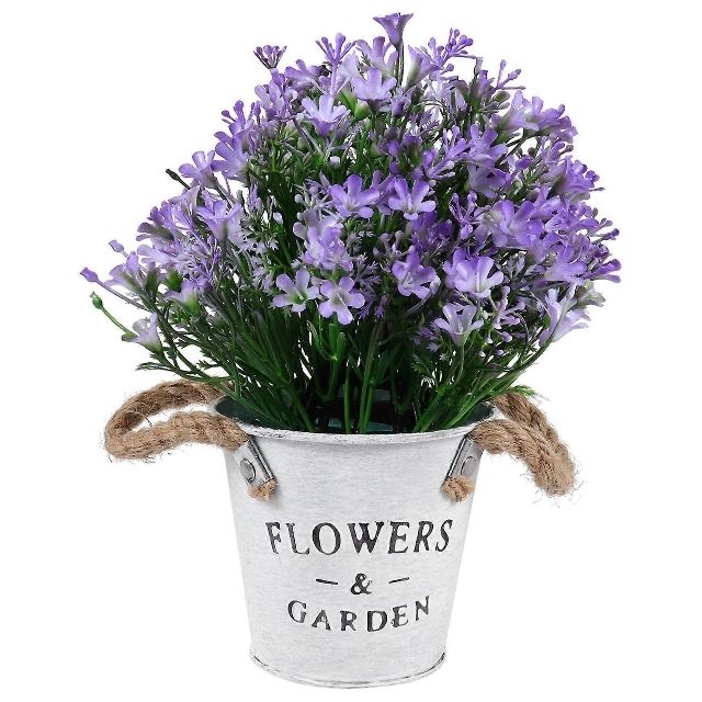 Вештачко цвеќе со саксија Campanula Violet 16x25cm