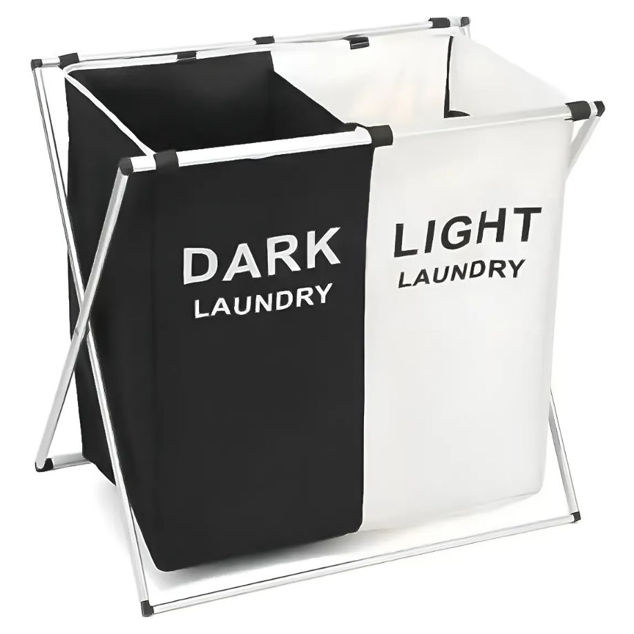 Корпа за веш со 2 прегради и метална основа