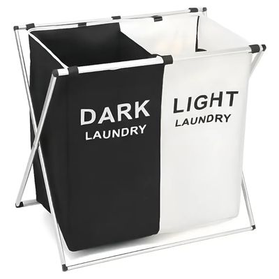 Корпа за веш со две прегради и метална основа