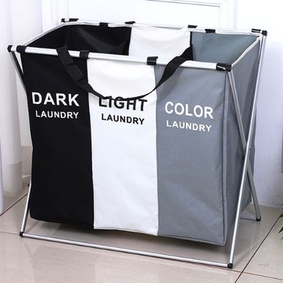 Корпа за веш со 3 прегради и метална основа