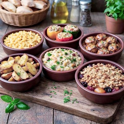 Керамички теракотни садови за печење и сервирање