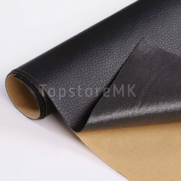 Самолеплива Еко Кожа Винил PU црна боја