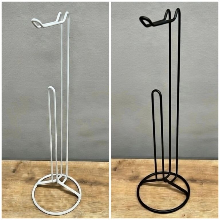 Држач за тоалетни хартии црна и бела боја Home 