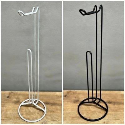 Држач за тоалетни хартии црна и бела боја Home 