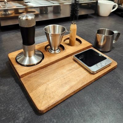 Подлога за еспресо алати и тампирање Премиум дрво