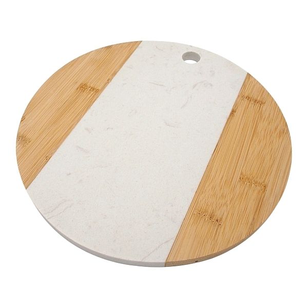 Даска за сечење и сервирање дрво со гранит 25cm Pemium White