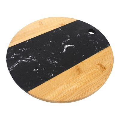 Даска за сечење и сервирање дрво со гранит 30cm Pemium Black
