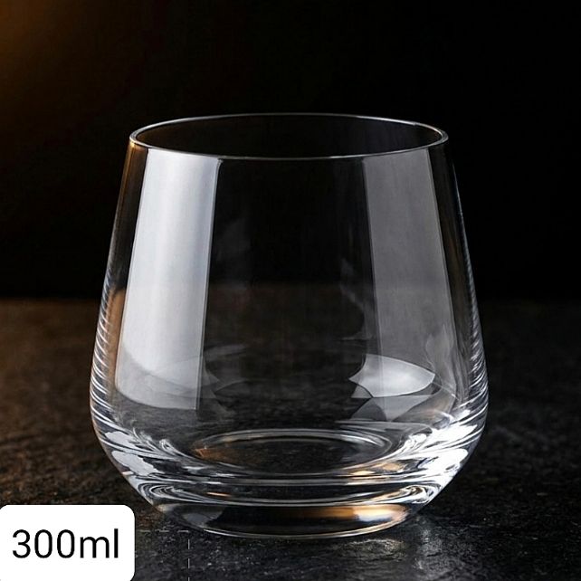 Стаклени чаши ниски Classic Minimal 300ml сет 6 парчиња