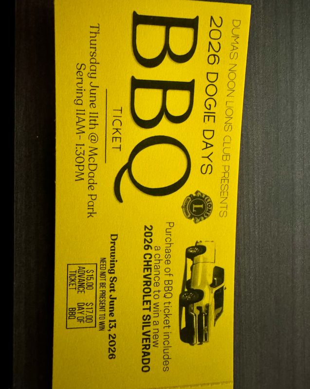 Dogie Days BBQ Ticket
