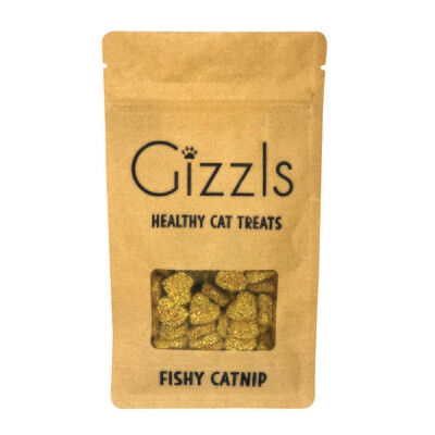 Gizzls Fish & Catnip 100% Natural Cat Treats