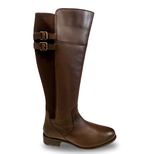 Hush Puppies Arla Leather Boot - Brown