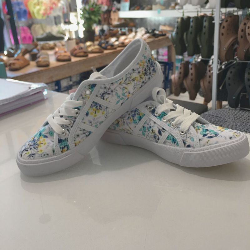 Pierre Cardin Calias Floral Sneakers Blue