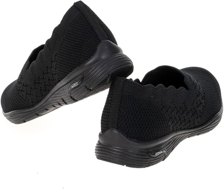 Skechers Ladies Arch Fit Seager Black Skechers Ladies Arch Fit Seager Black