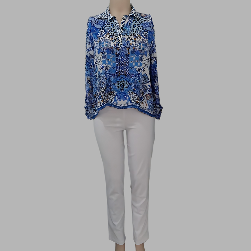 Mia Long Narrow Hem Pant in White