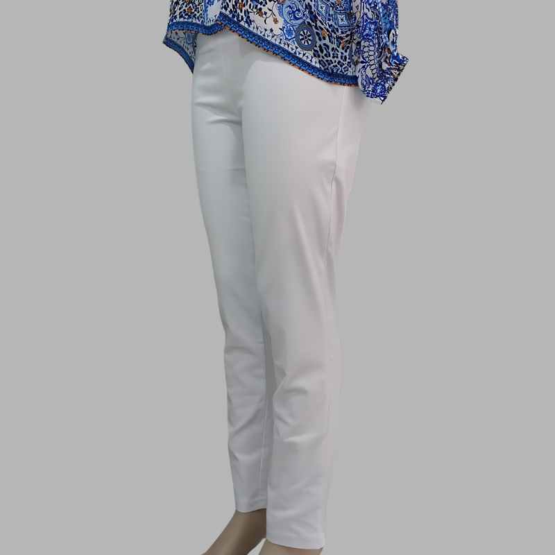 Mia Long Narrow Hem Pant in White