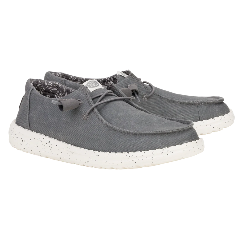 Hey Dude Wendy Stretch Canvas Dark Grey