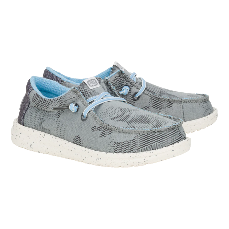 Hey Dude Kids Wally Y Camo Mesh Charcoal
