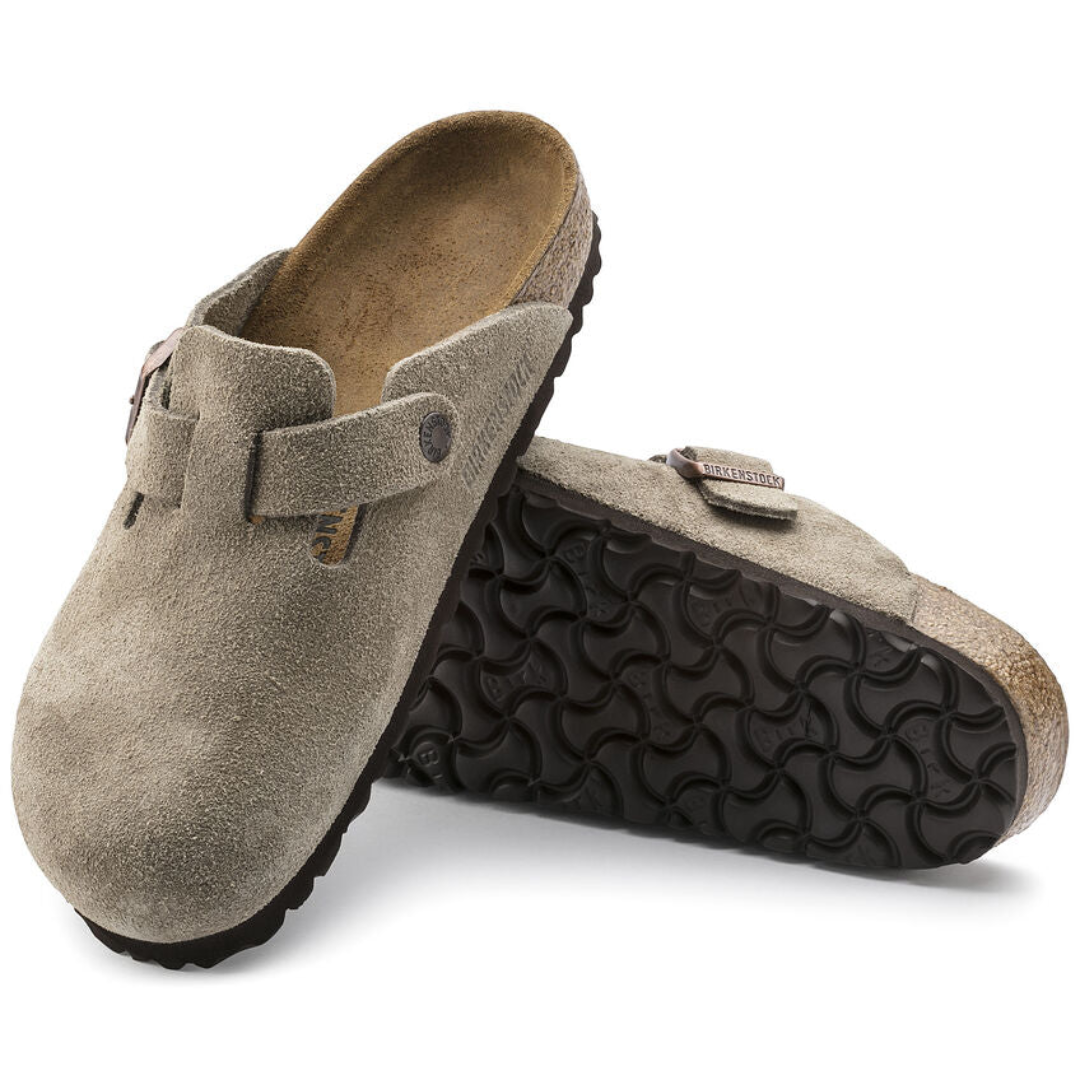 Birkenstock Boston Leather Suede Taupe