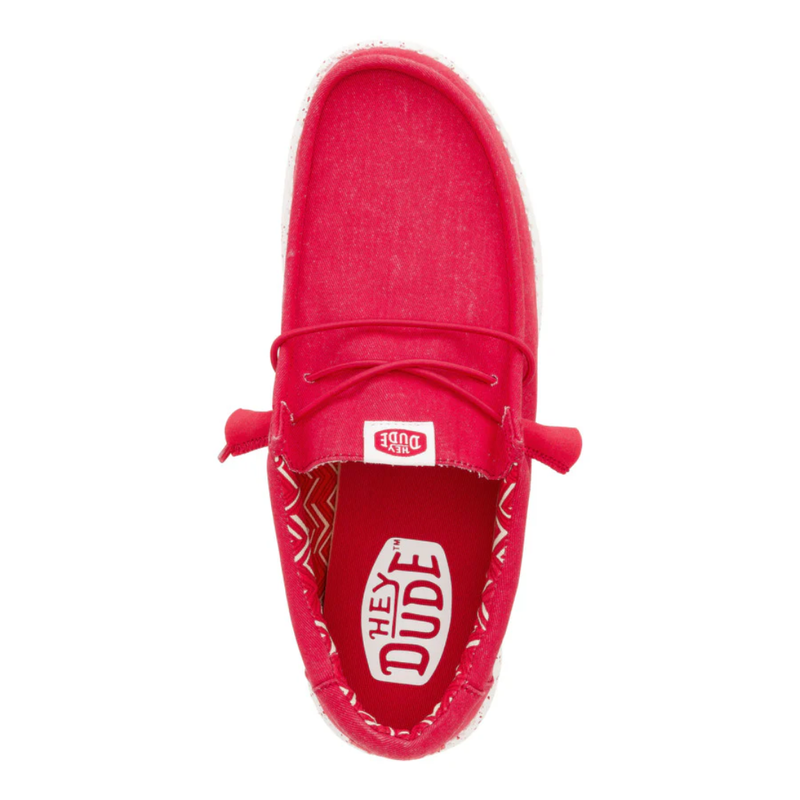 Hey Dude Wally Stretch Canvas Savvy Red